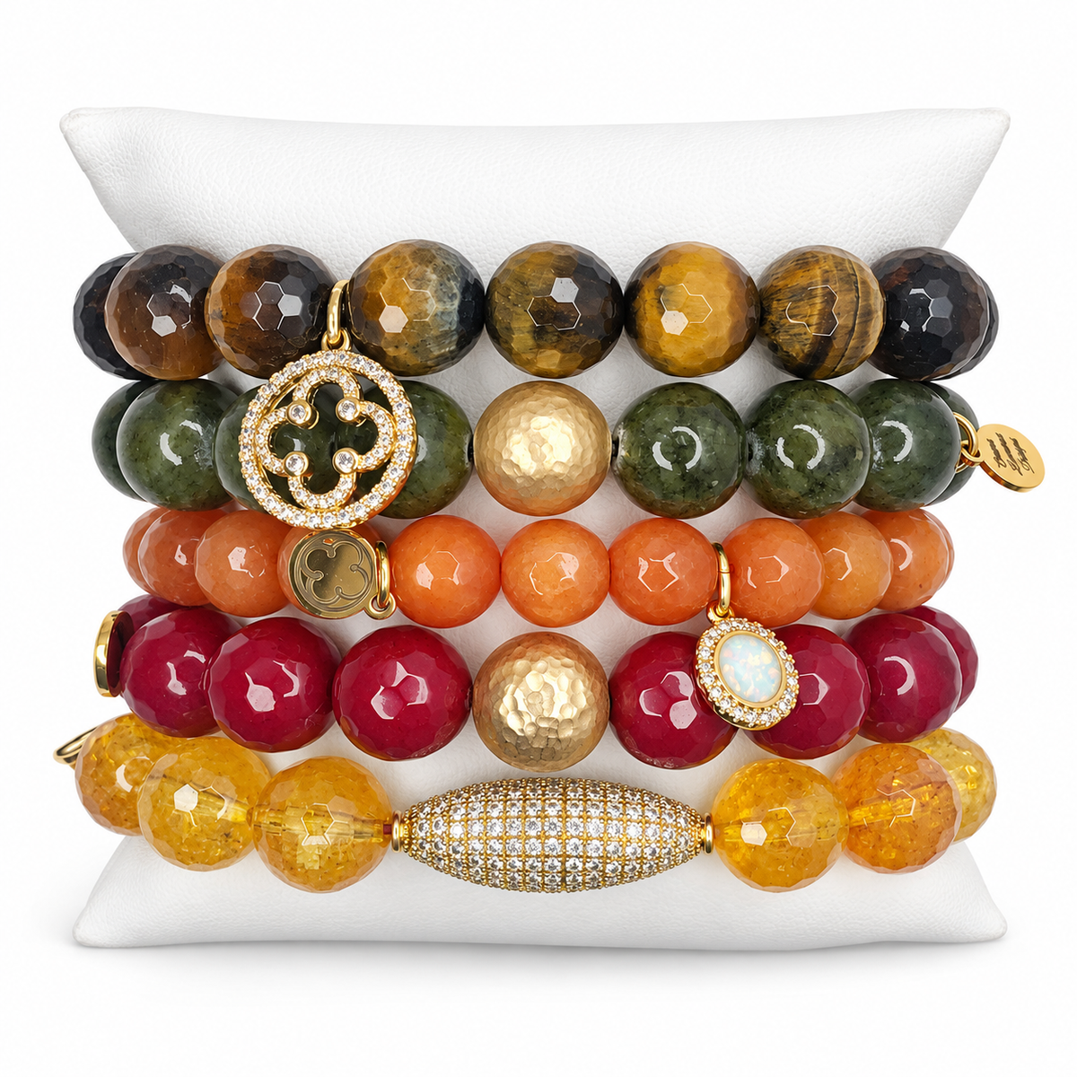 Autumn Luxe Armparty on white studio background