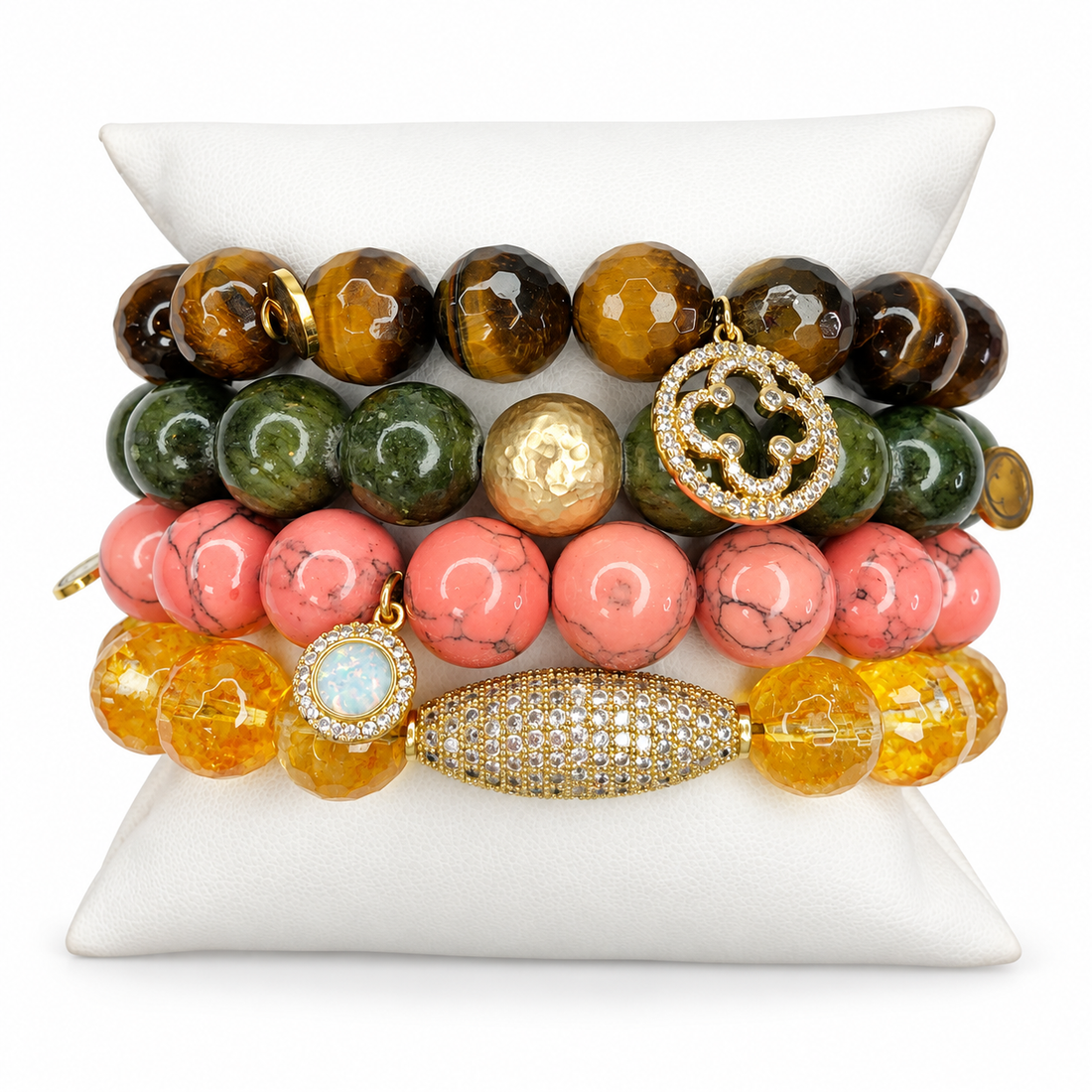 Beauty in Bloom Armparty on white studio background
