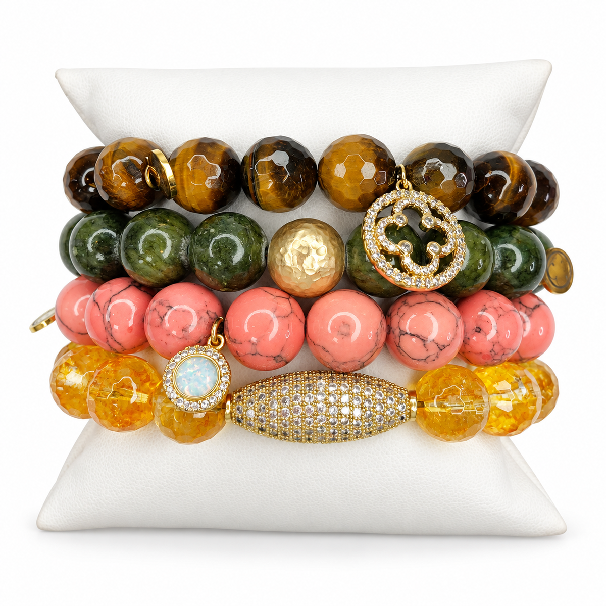 Beauty in Bloom Armparty on white studio background