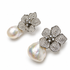 Freshwater Pearl Flower Studs studio photo