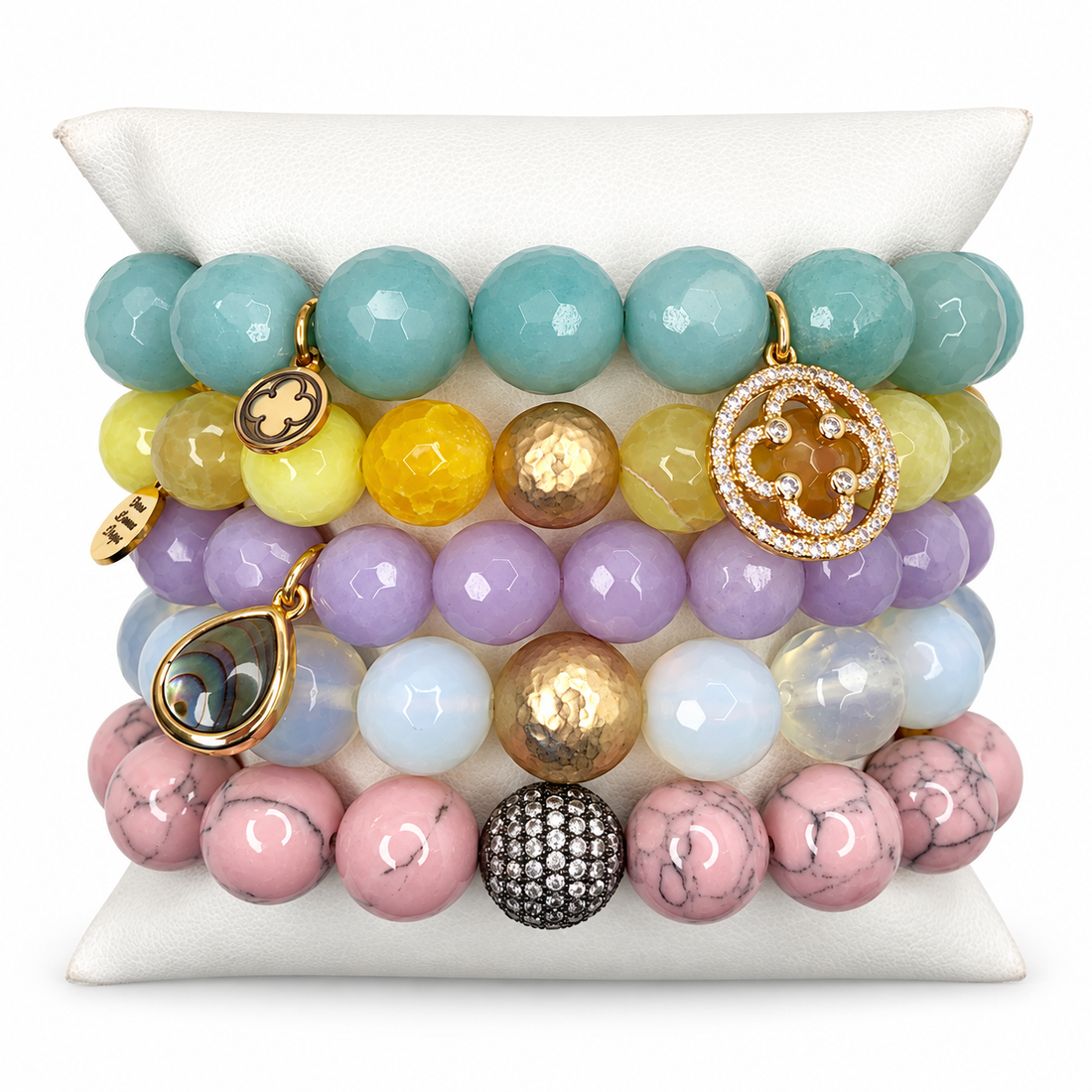 Pink Peony Armparty on white studio background