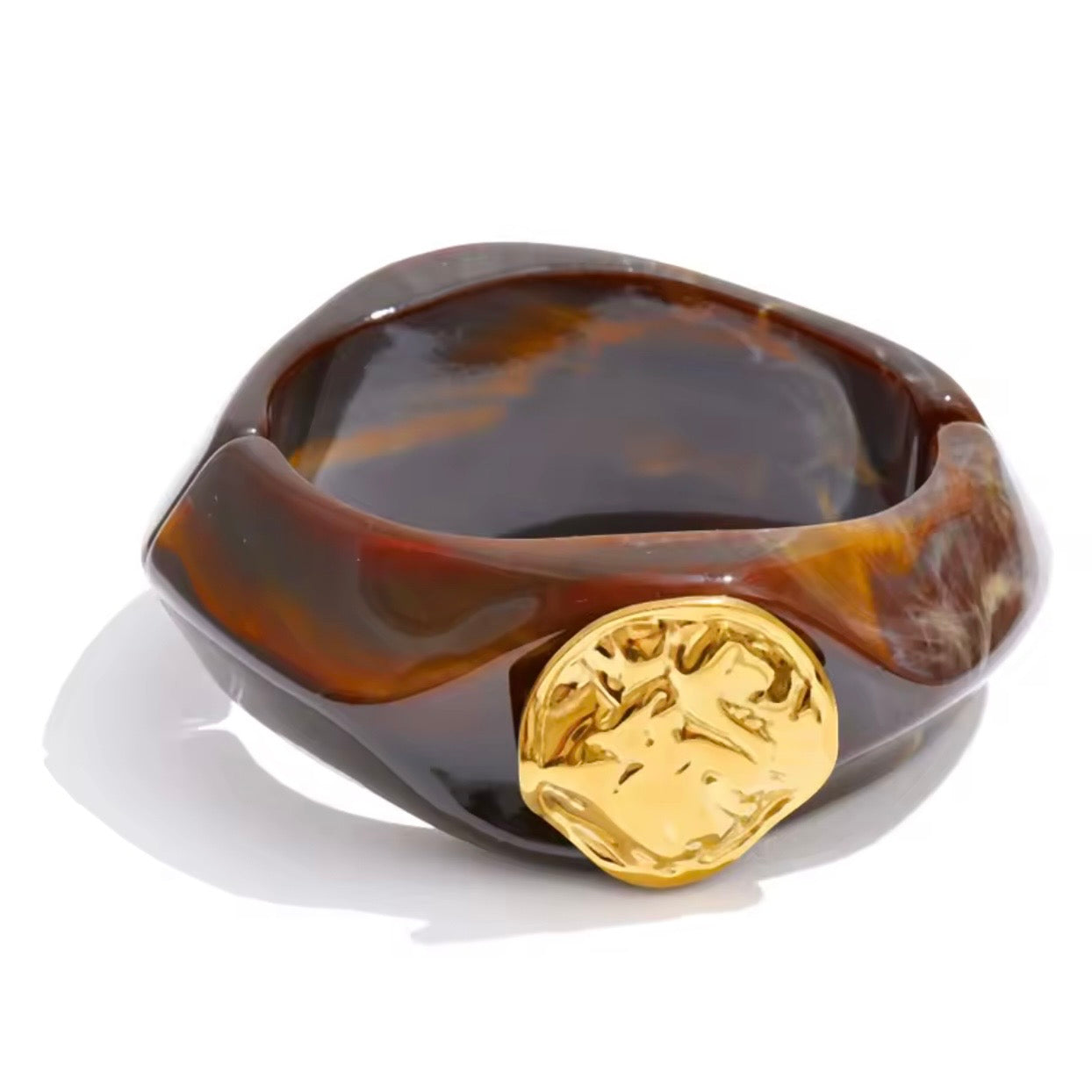 Giada Brown Hinged Bangle