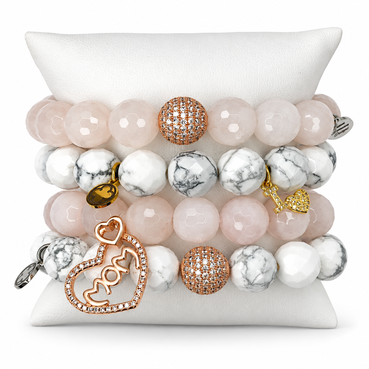 I Love You Mom Armparty on white studio background