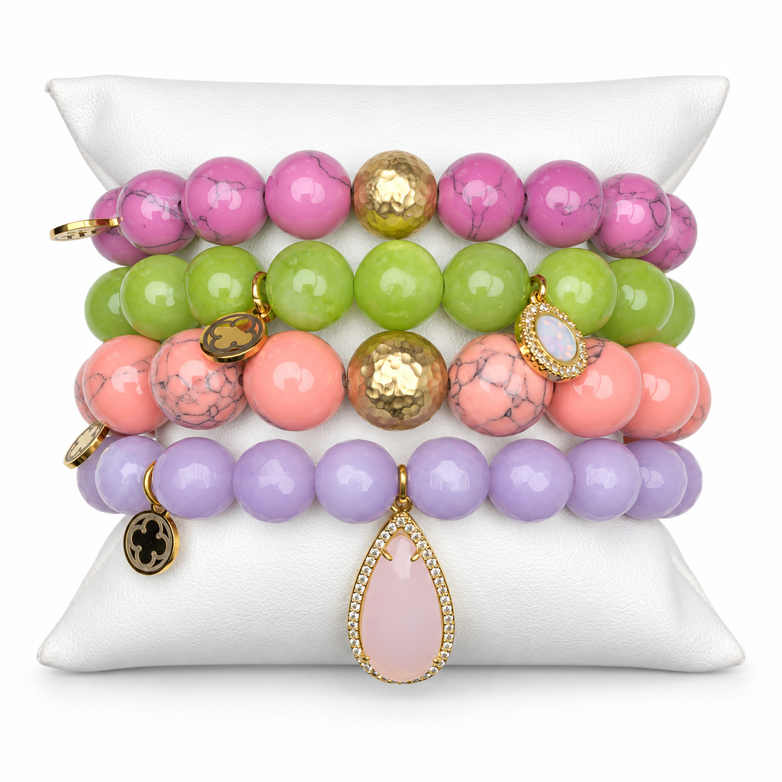 Purple Petunia Armparty on white studio background