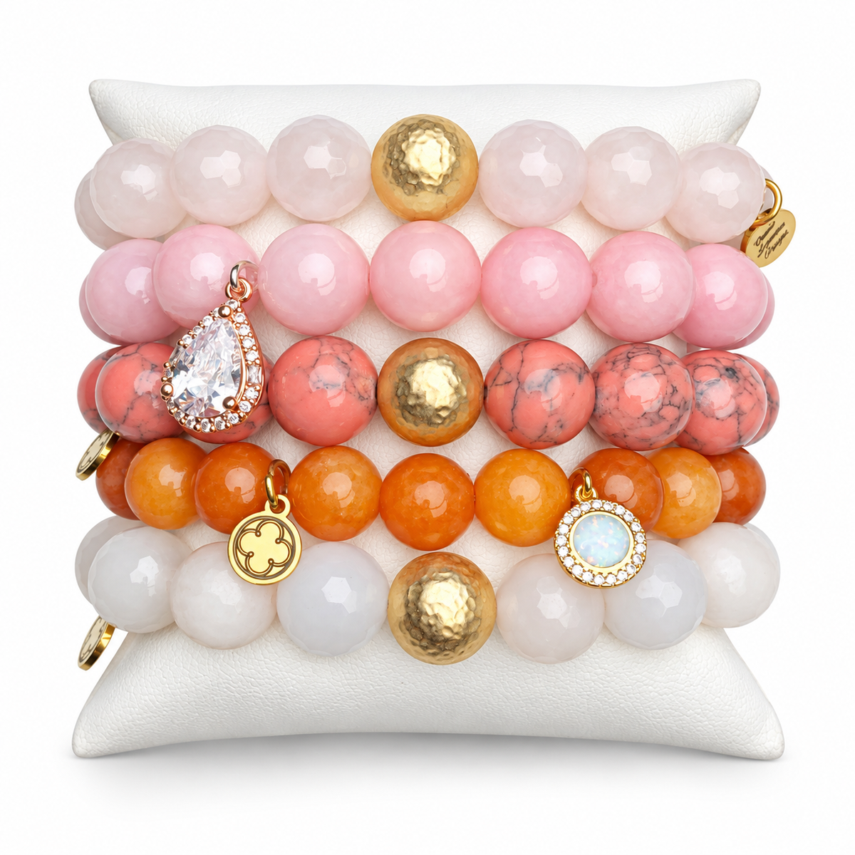 Blooming Dahlia Armparty on white studio background
