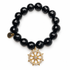 Black Onyx with Pavé Nautical Wheel Pendant — Oriana LaMarca