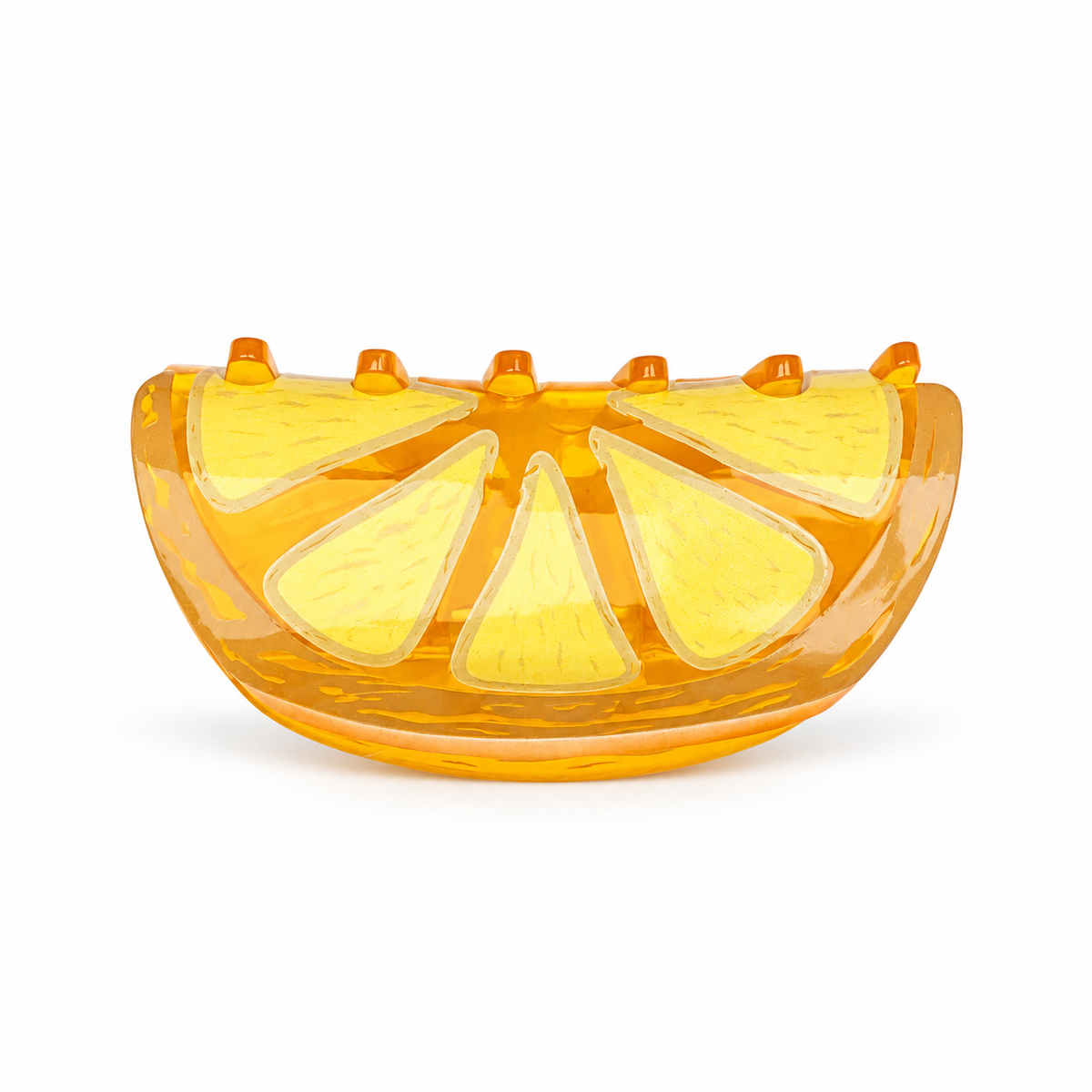 Orange Acrylic Hair Clip on a white background