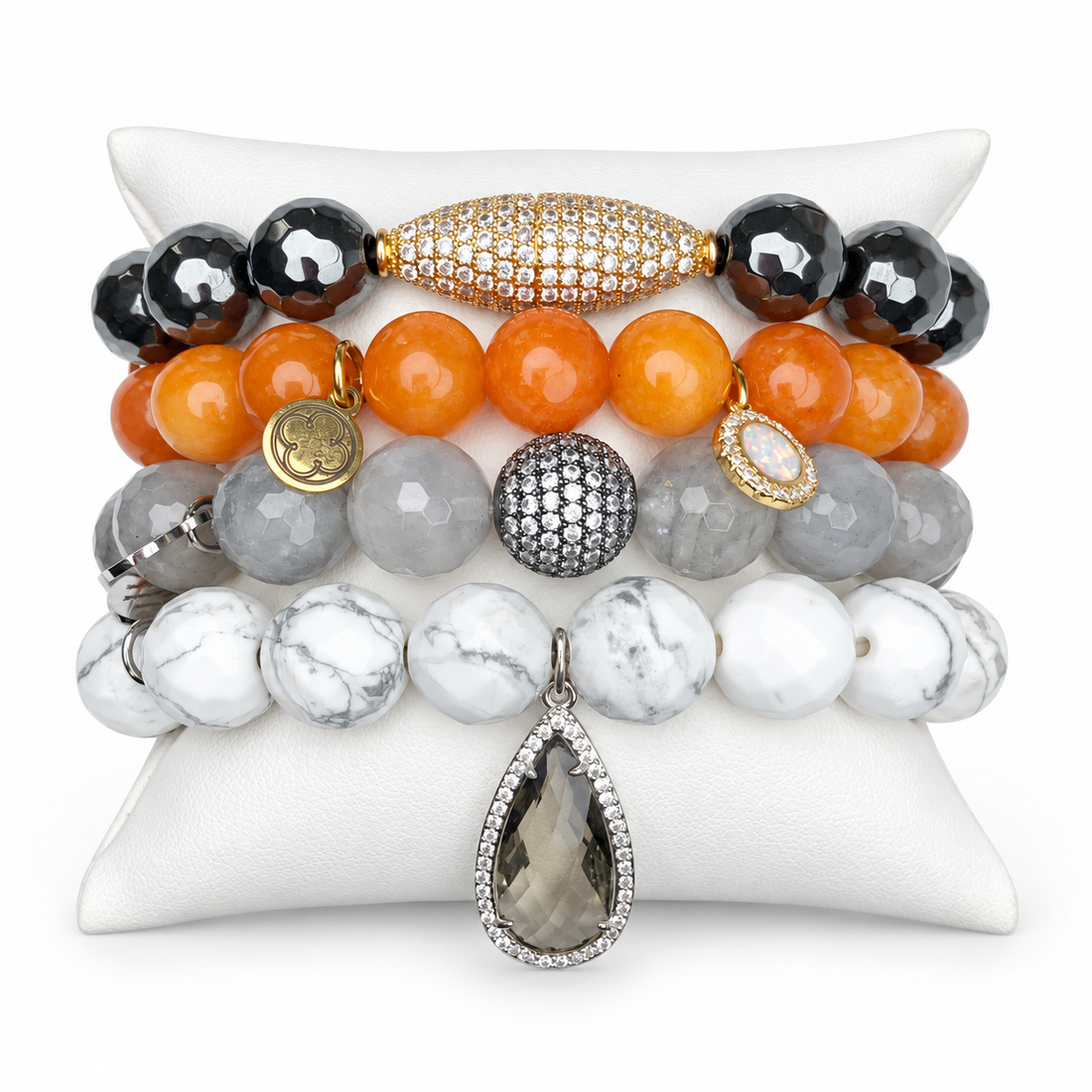 Industrial Armparty on white studio background
