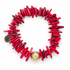 Red Howlite Slices with Hammered Gold Accent — Oriana LaMarca