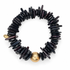 Black Howlite Slices with Hammered Gold Accent — Oriana LaMarca