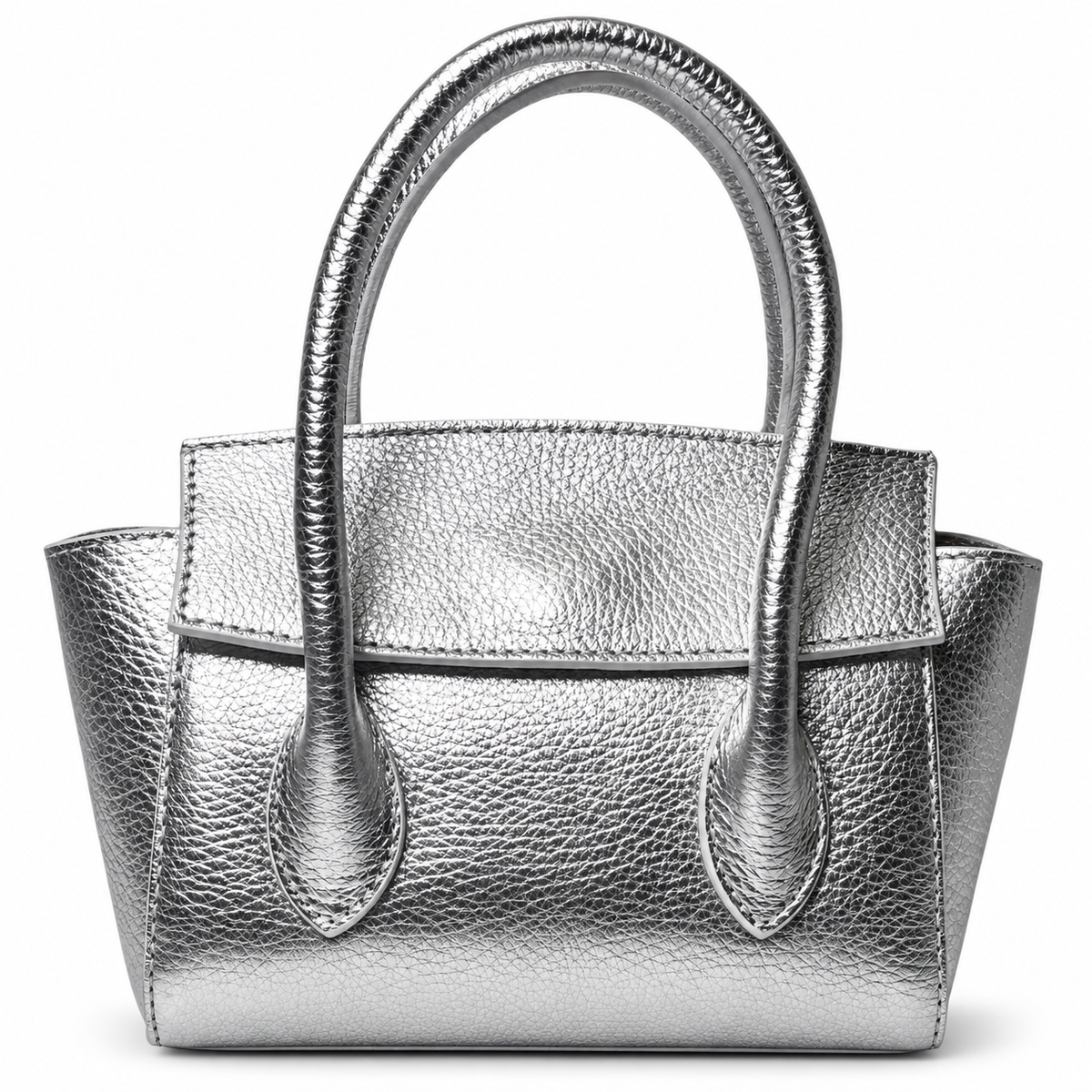 Martina Silver Leather Handbag