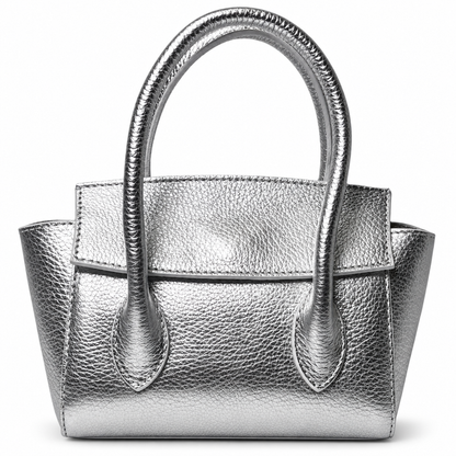 Martina Silver Leather Handbag