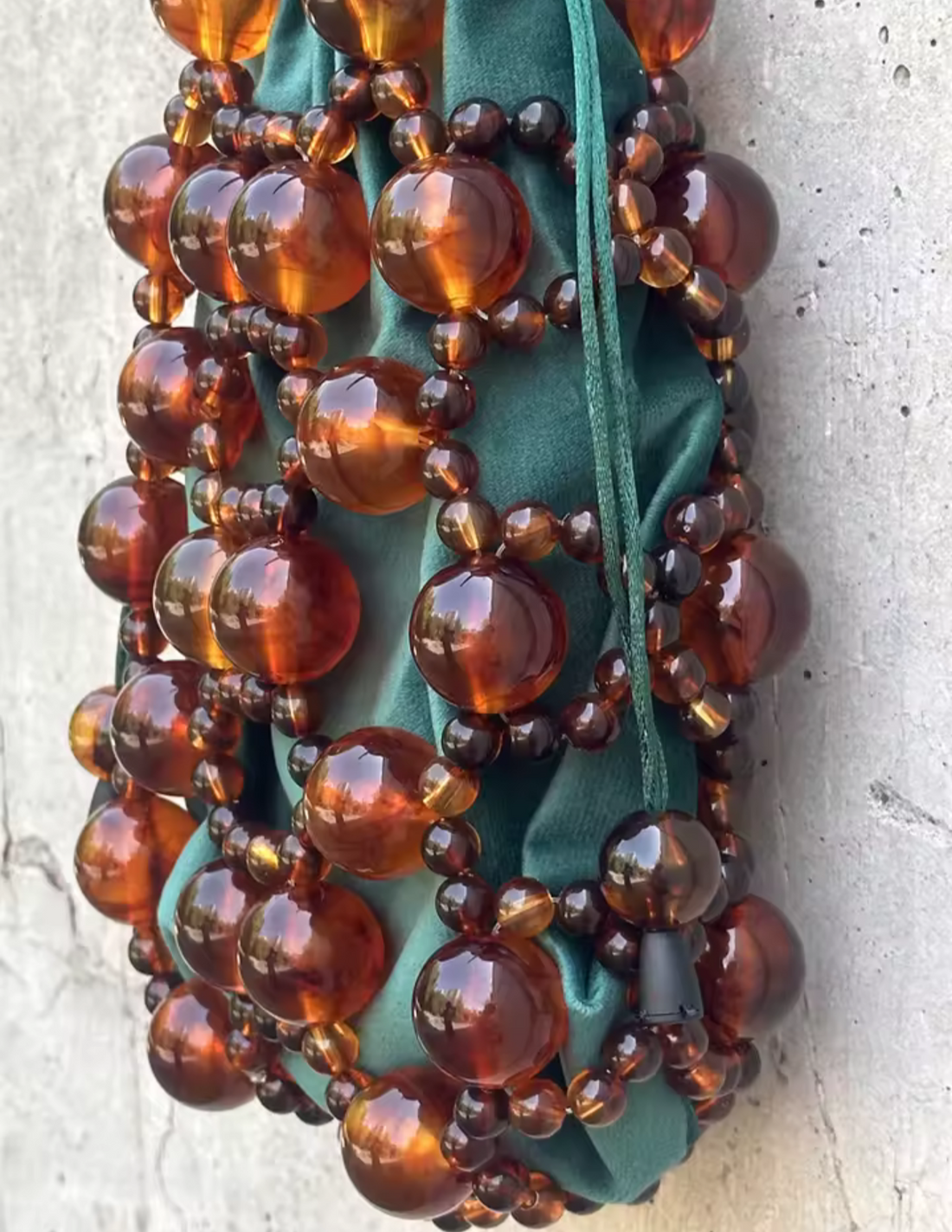 Gemma Tortoise Acrylic Beaded Tote