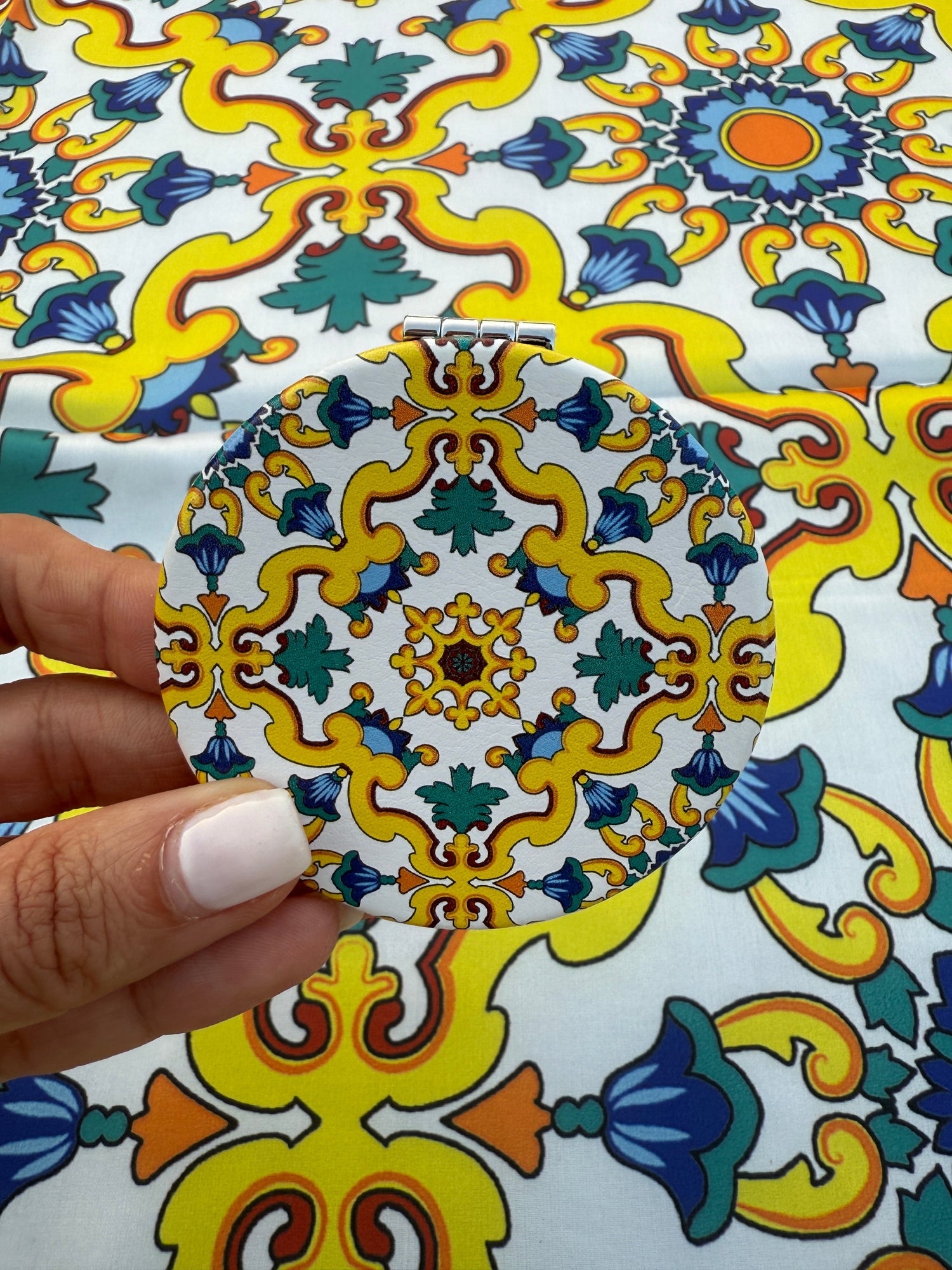 Sicilian Scroll Compact Mirror