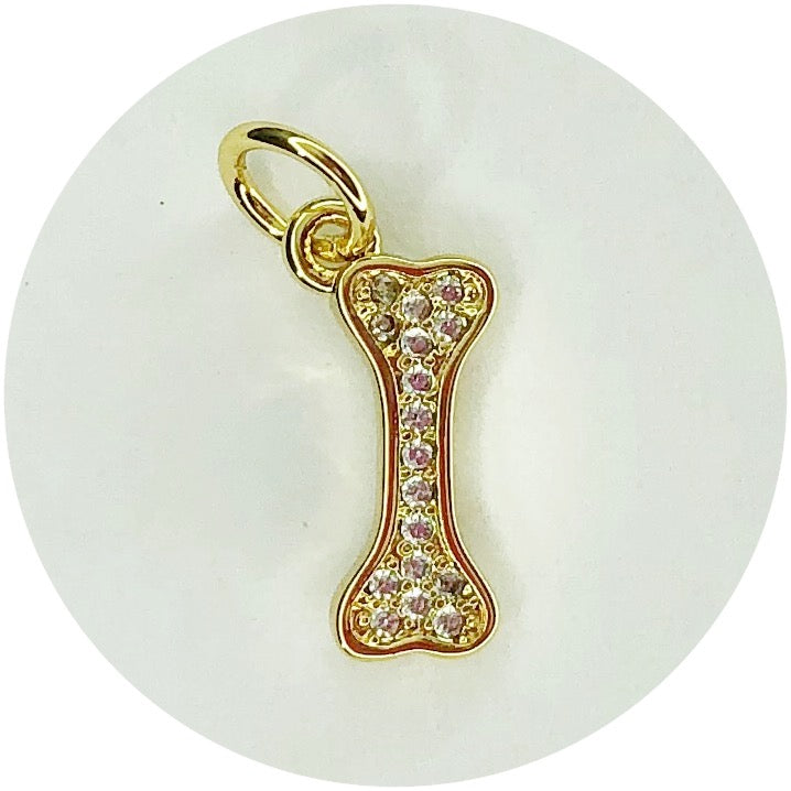 Pavé Dog Bone Pendant