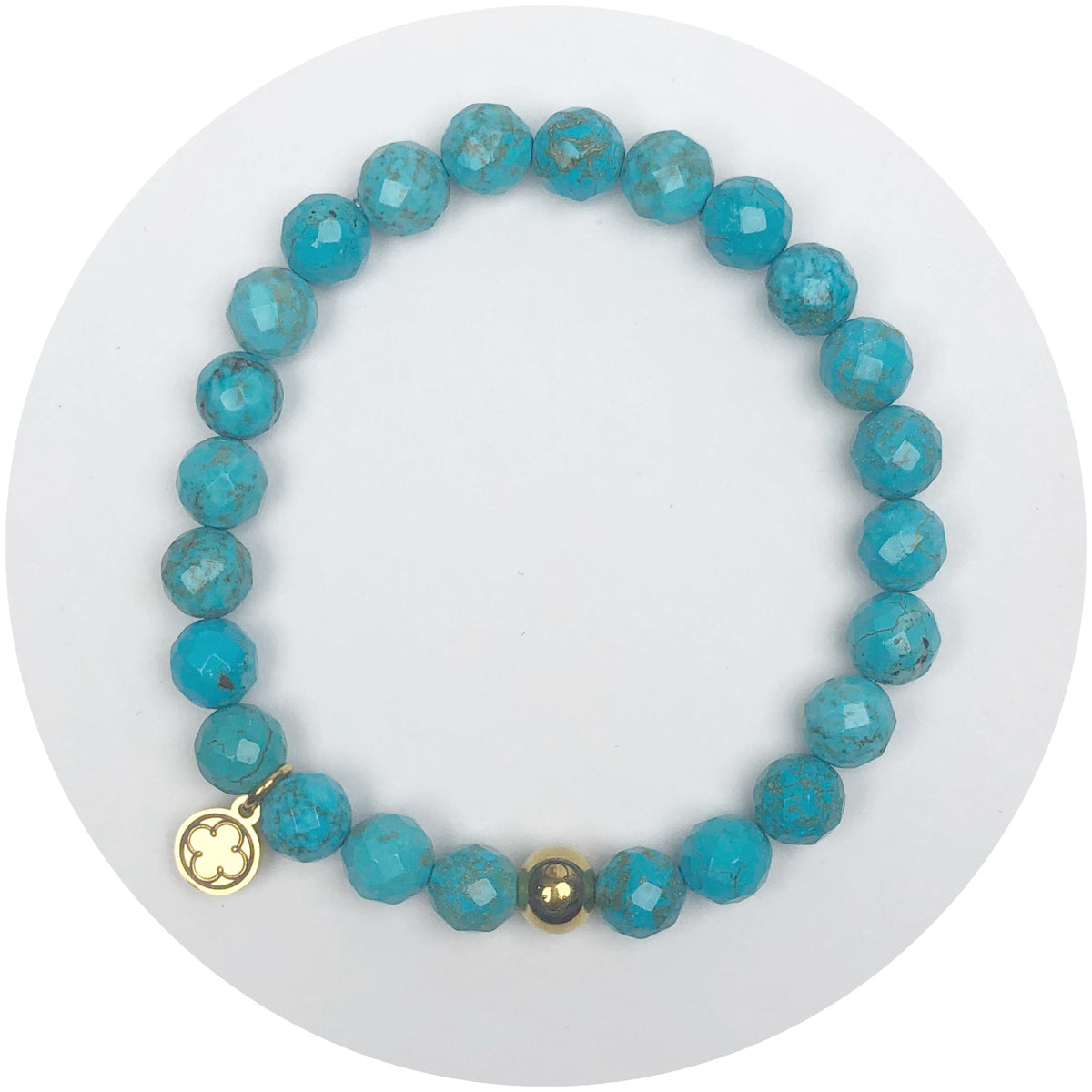 Mens Green Turquoise with Gold Accent