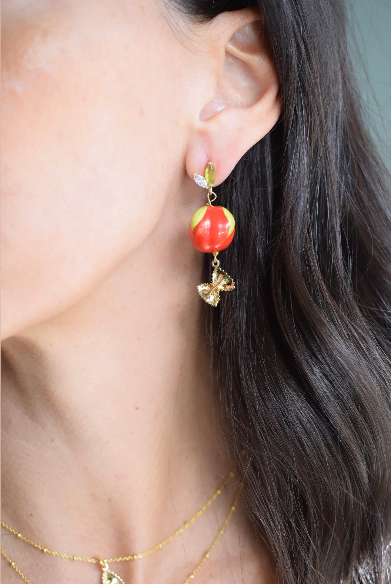 Pasta Con Pomodoro Earring