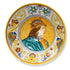 Giulio Gialletti Male Hand Painted in Deruta Italy Wall Plate - Oriana Lamarca LLC
