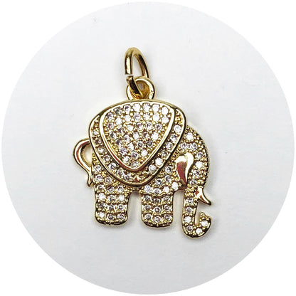 Pavé Elephant Pendant