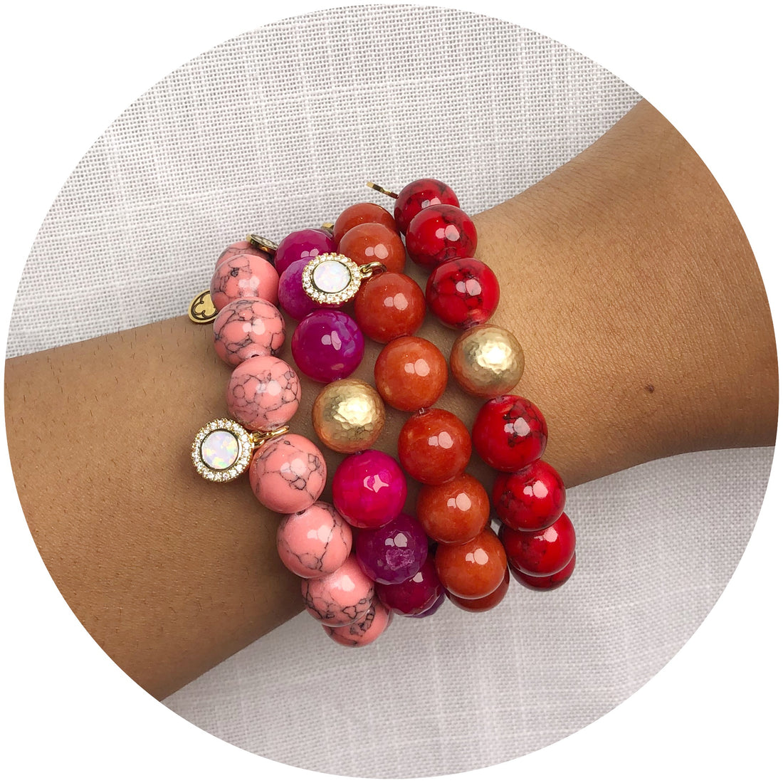 Red Ombré Arm Party