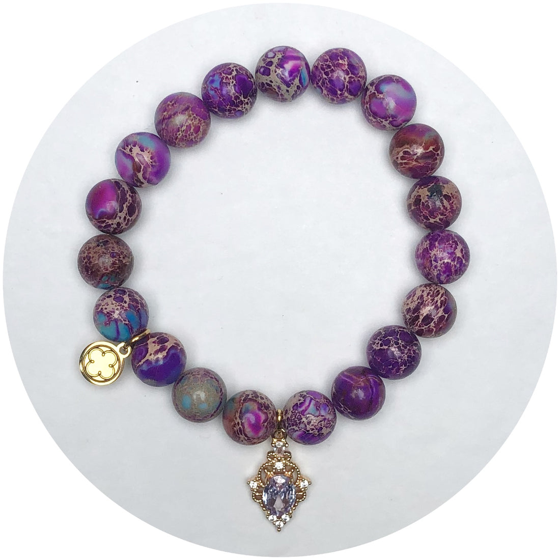 Imperial Mulberry with Lilac Crystal Pendant