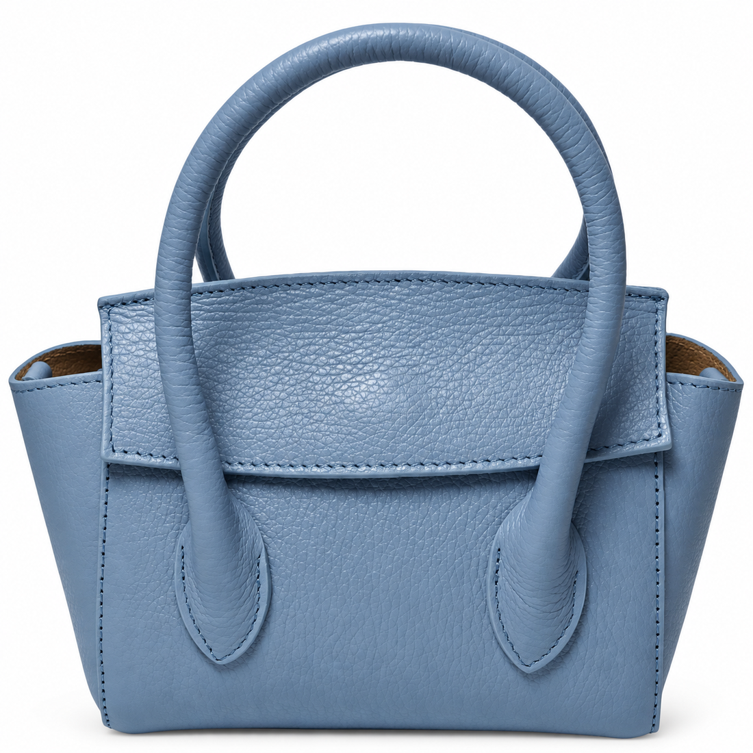 Martina Light Blue Leather Handbag - Oriana LaMarca Designs