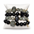 Black Onyx & Paloma Pewter Rock Candy Armparty on white studio background