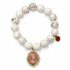 White Magnesite with Pavé Pink Cameo — Oriana LaMarca