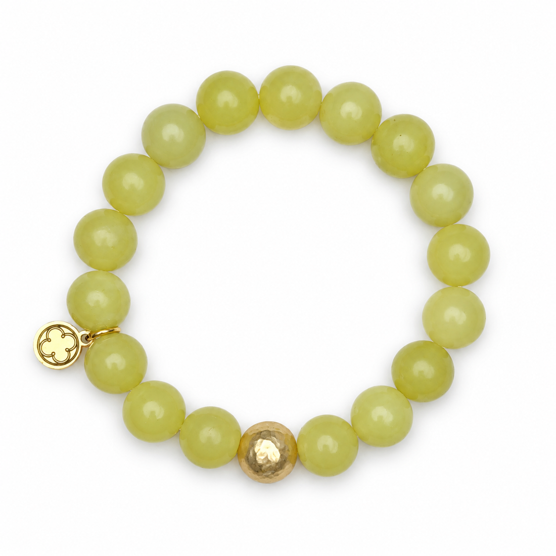 Celery Jade with Hammered Gold Accent — Oriana LaMarca