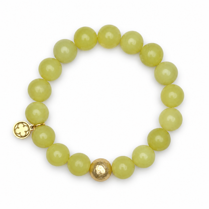 Celery Jade with Hammered Gold Accent — Oriana LaMarca