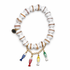 Tibetan white Zebra Agate with Multicolor Sardine Pendants - Oriana LaMarca Designs