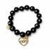 Black Onyx with Pavé Mom Pendant on white studio background