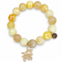 Yellow Agate "Hope For Lino" with Pavé Olive Branch Pendant - Oriana LaMarca Designs