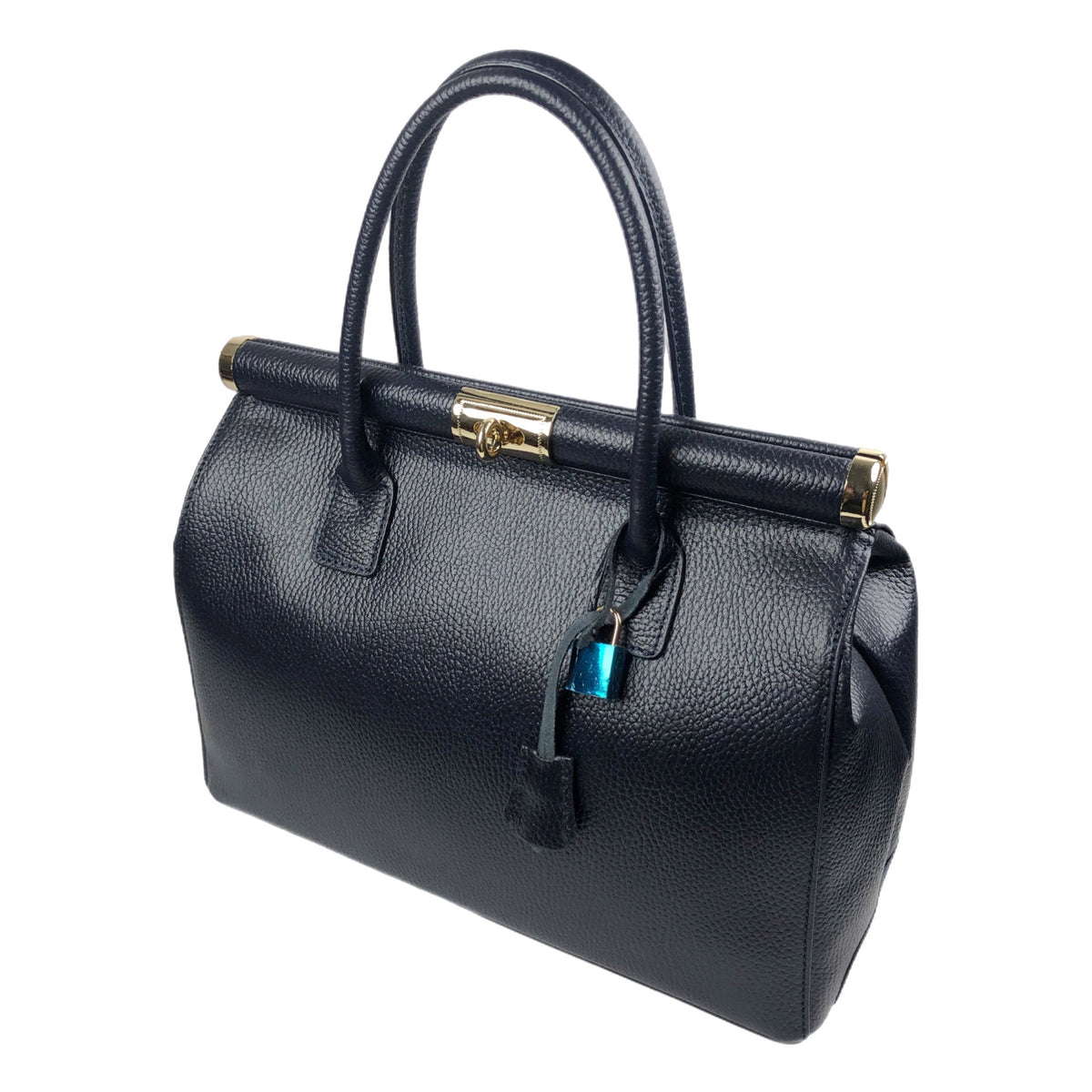 CATERINA MIDNIGHT BLUE LEATHER HANDBAG