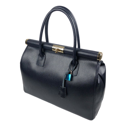 CATERINA MIDNIGHT BLUE LEATHER HANDBAG