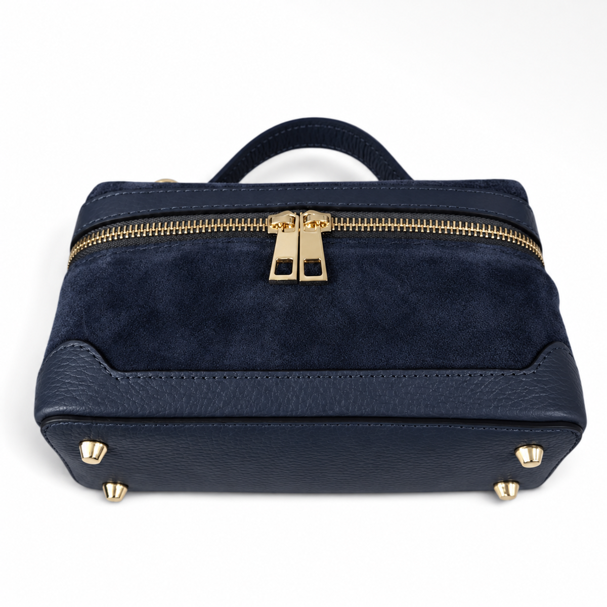 Frankie Neptune Blue Suede Handbag