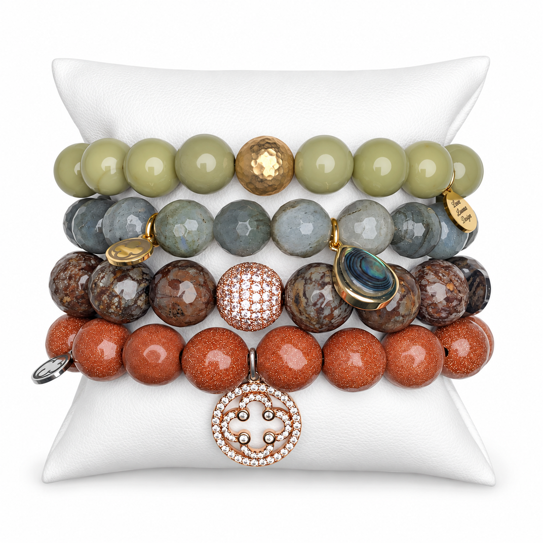 Olive Luxe Armparty on white studio background