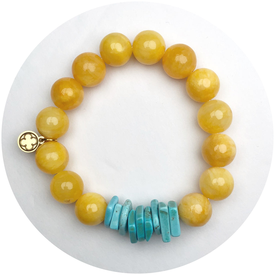 Honey Jade With Turquoise Slices