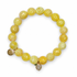 Yellow Agate with Pavé Lemon Pendant on white studio background