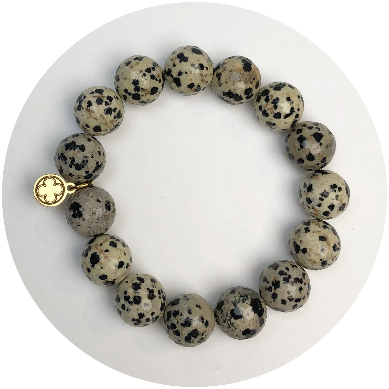 Dalmatian Jasper Beaded Bracelet