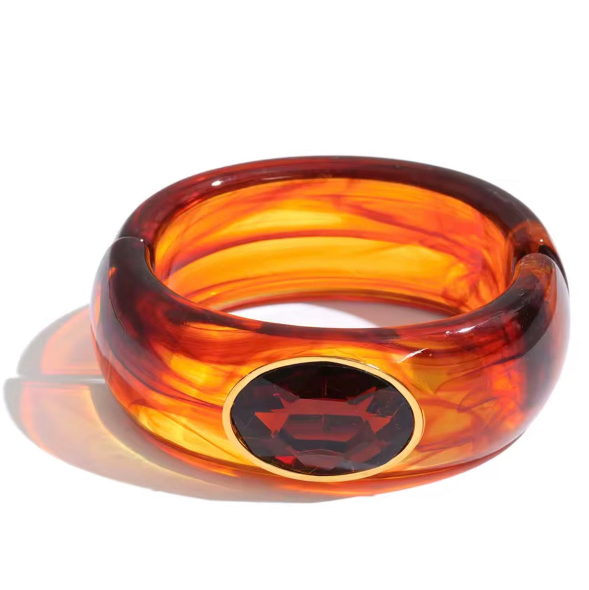 Serena Amber Acrylic Bangle