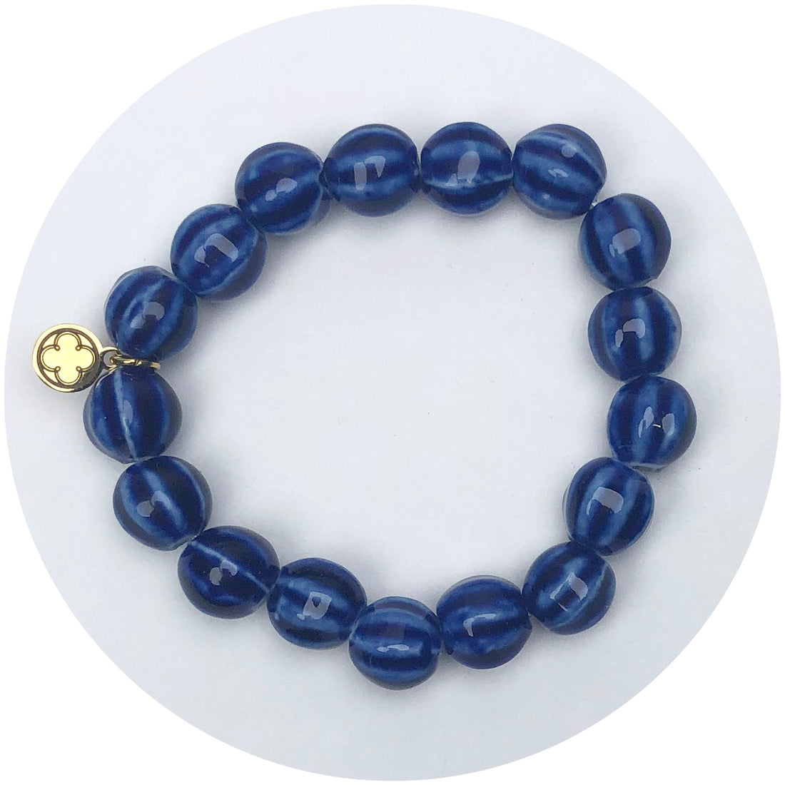 Blue Ceramic Riccio Beaded Bracelet