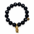 Black Onyx with Body Silhouette Pendant on white studio background