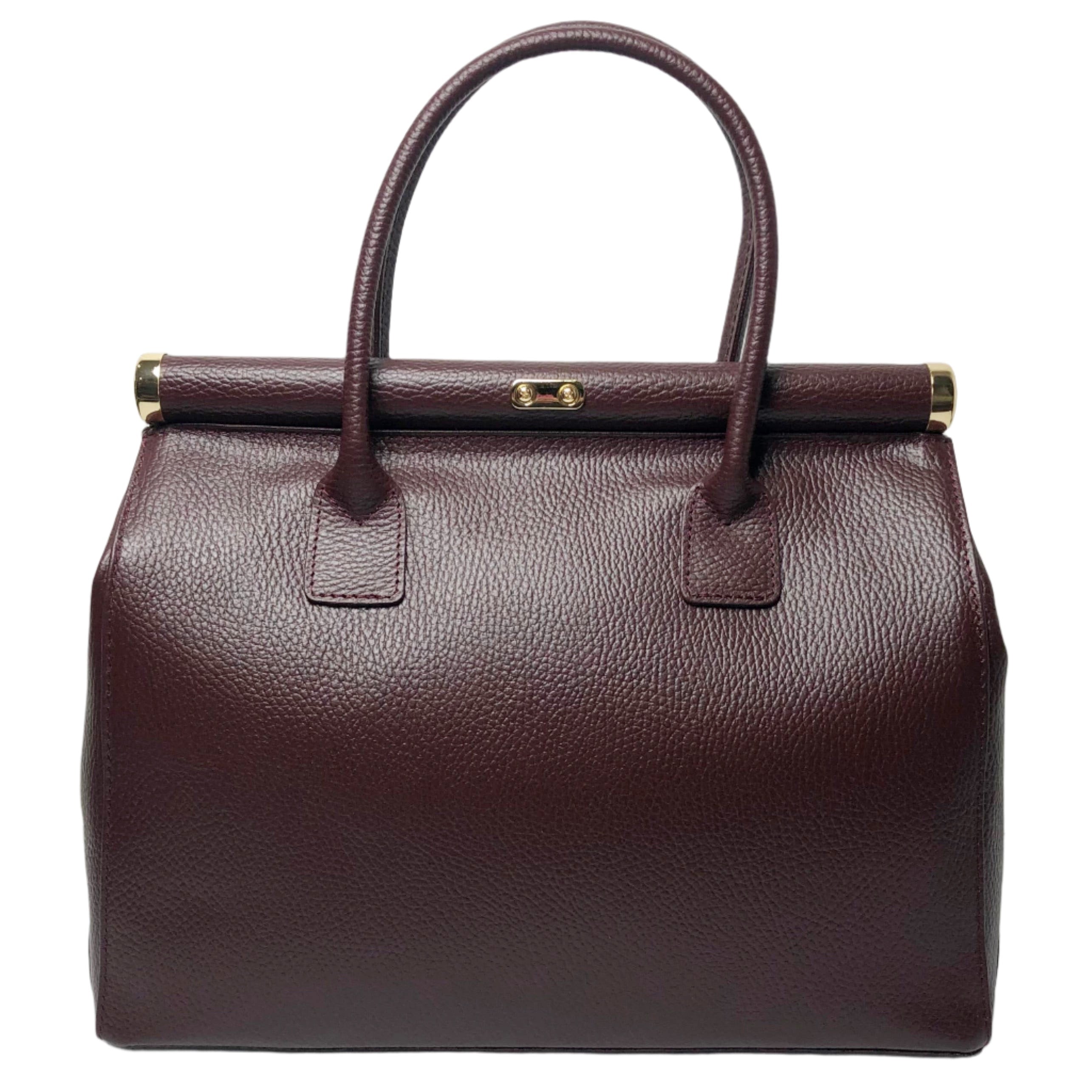 Caterina Marsala Leather Handbag