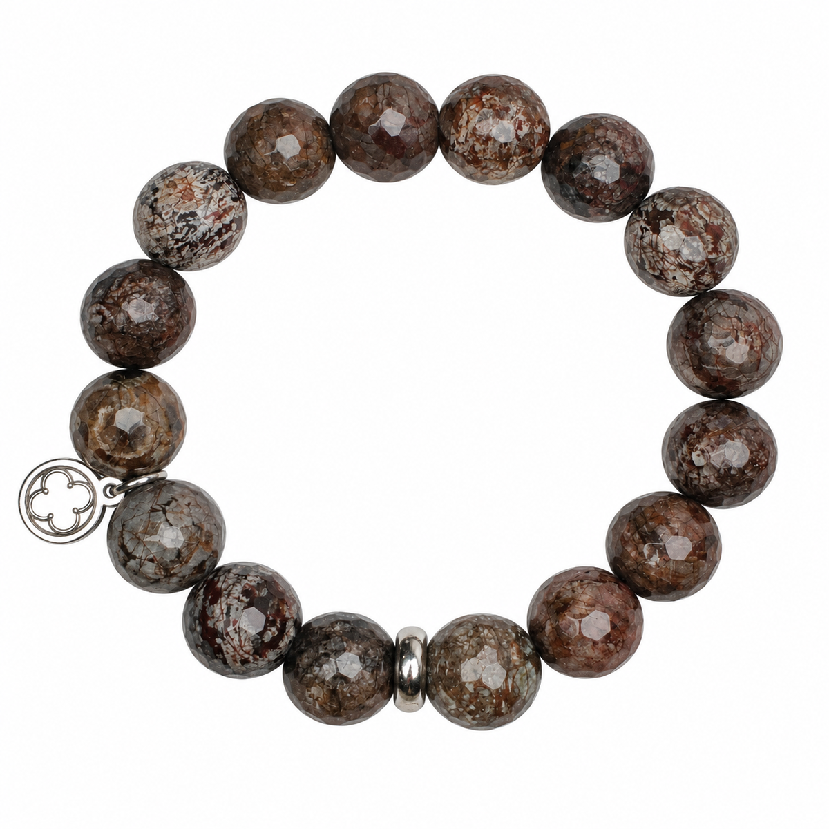 Espresso Brown with Silver Spacer