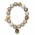 Fossil Coral with Pavé Topaz Glass Teardrop - Oriana LaMarca Designs