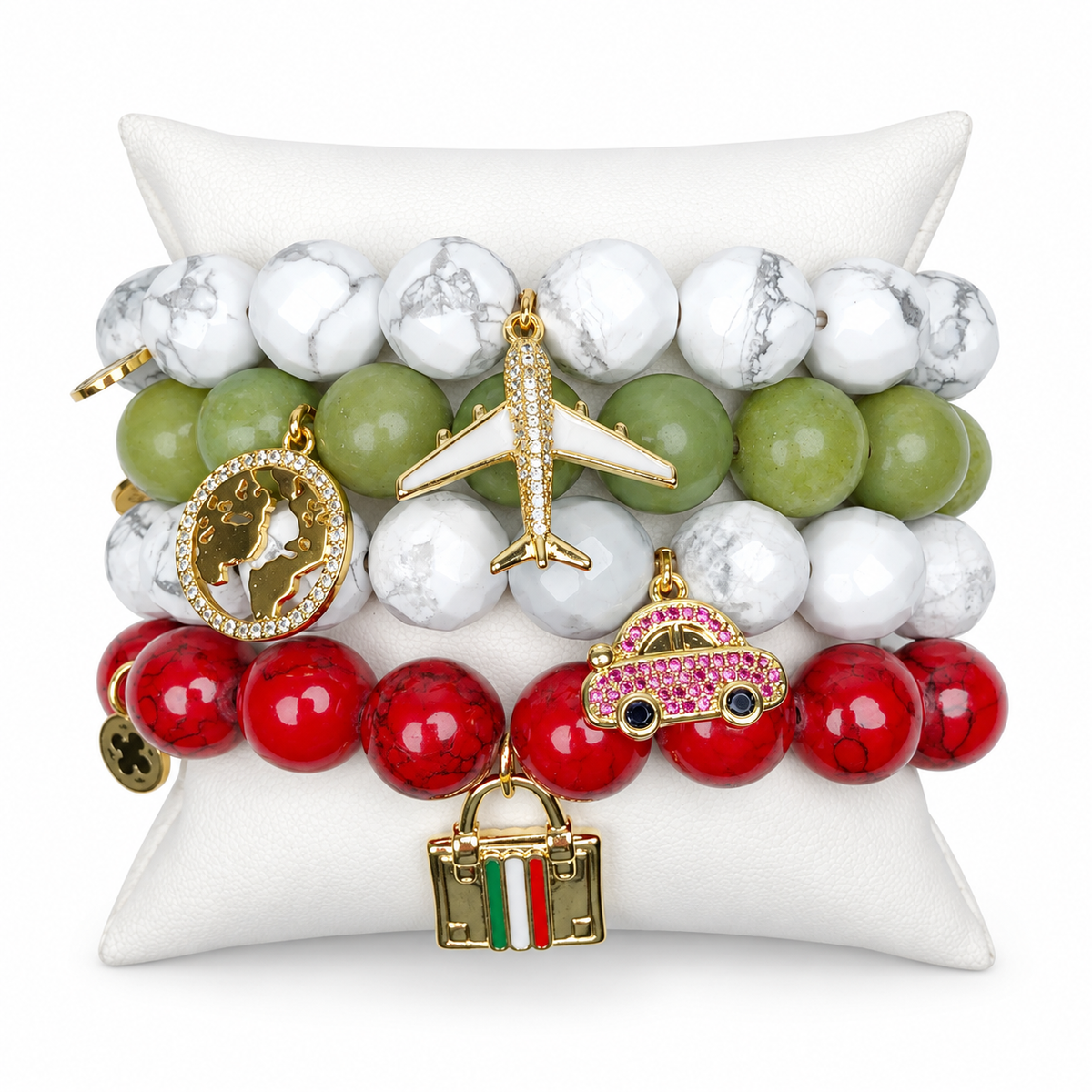 Buon Viaggio Armparty on white studio background