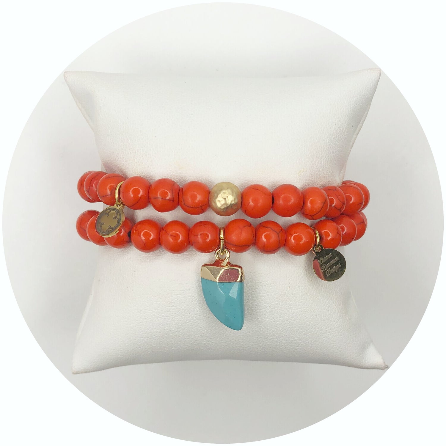 Orange Howlite Color Stax