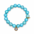 Light Turquoise Magnesite with Pavé Opal Pendant on white studio background