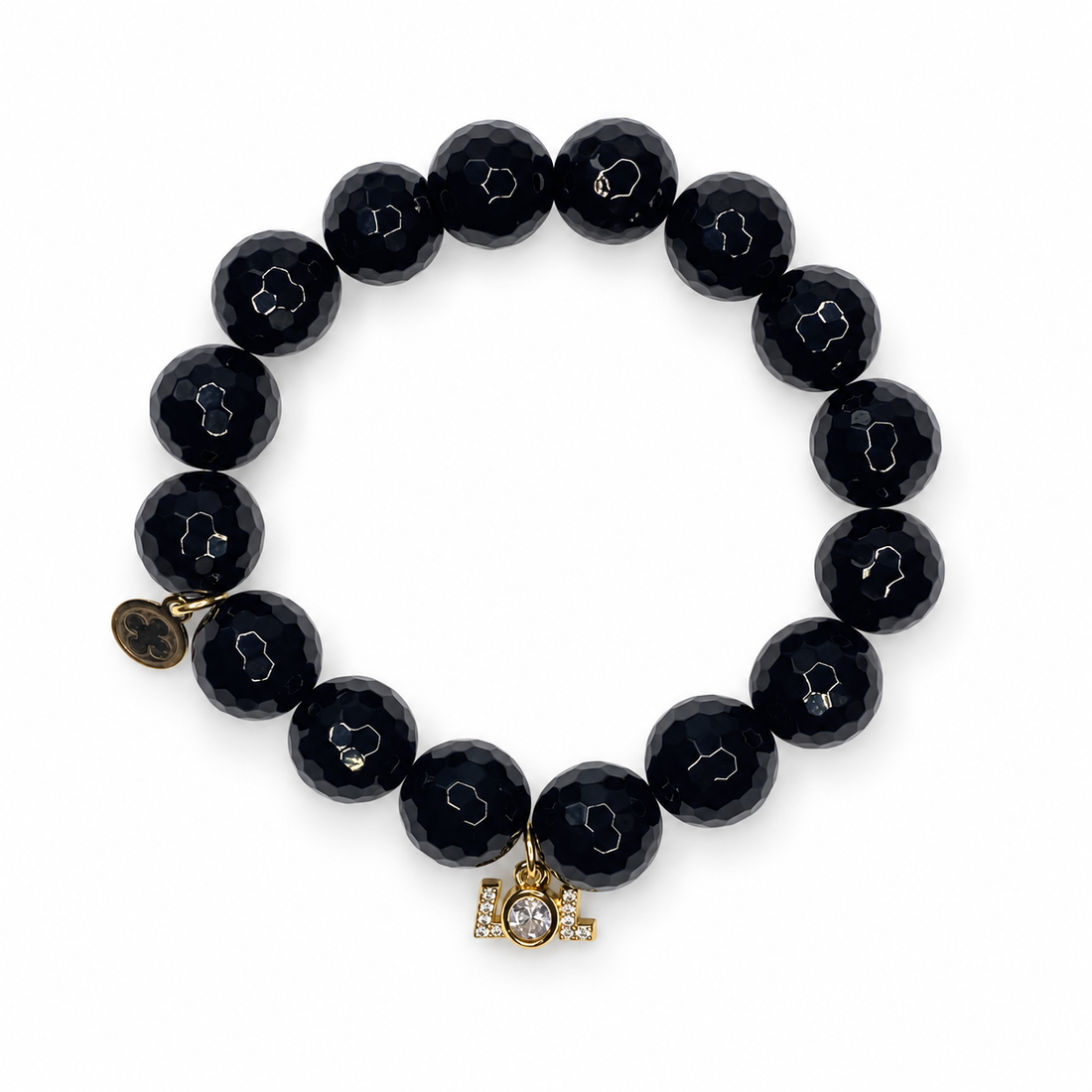 Black Onyx with Pavé LOL pendant on white studio background